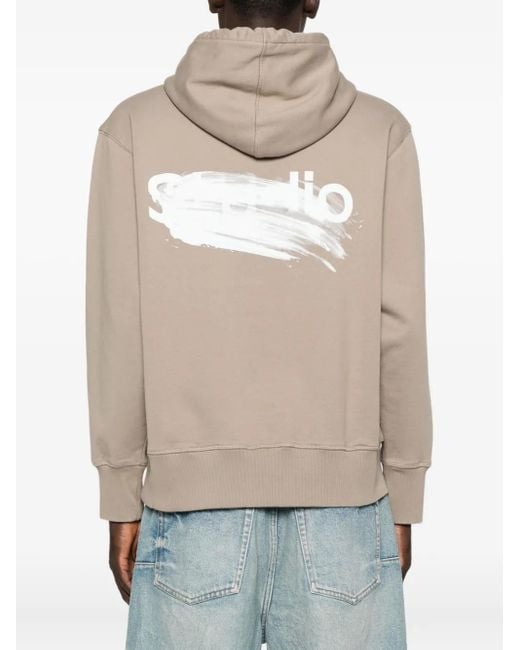 Etudes Studio White Paint-Splatter Hoodie for men