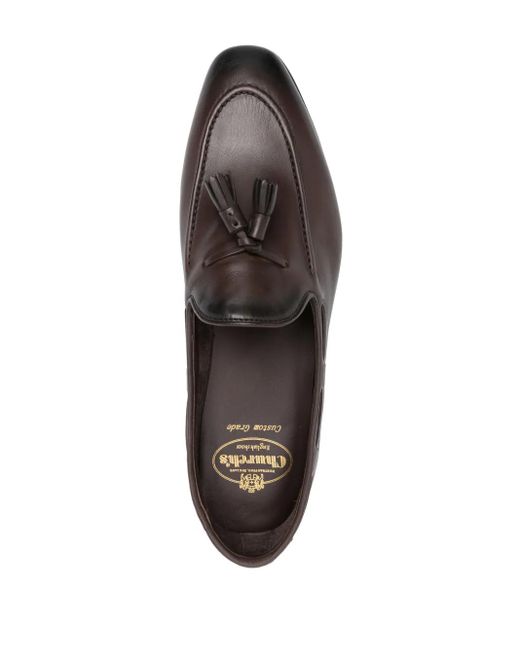 Church's Brown Modern Tubular Loafer With Classic Tassels And Sleek Design for men