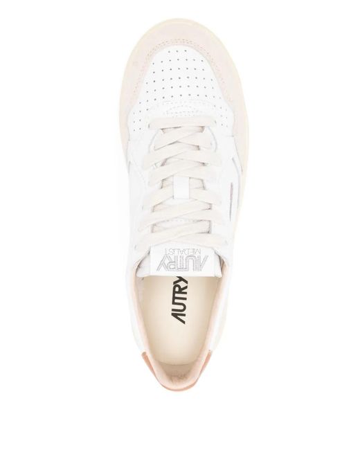 Autry White And 'Medialist' Platform Sneakers