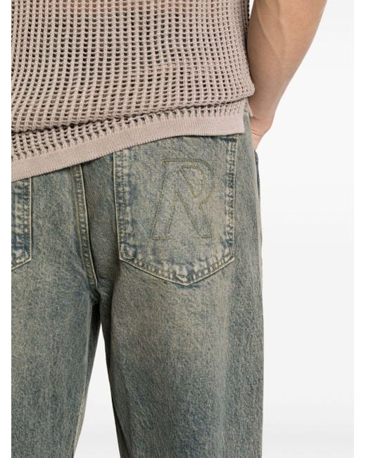 Represent Gray Straight-Leg Jeans for men