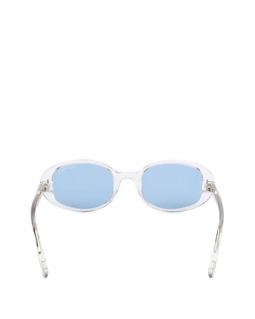 Tom Ford Blue Iggy Oval-Frame Sunglasses