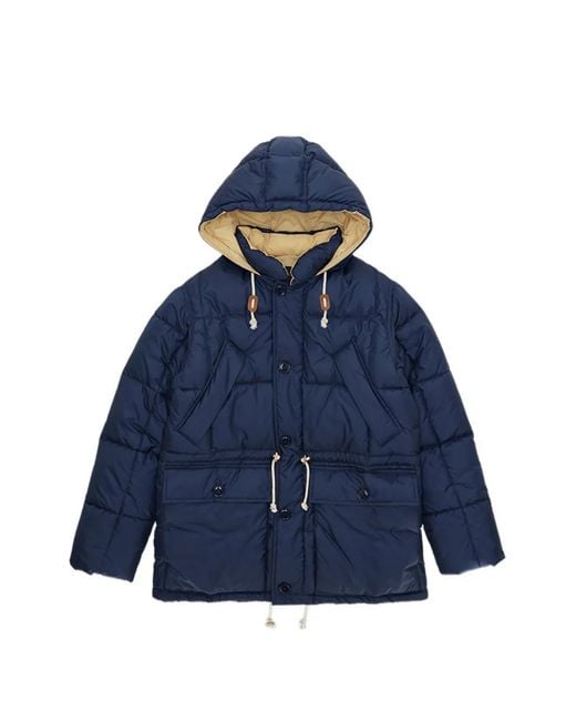 Fortela Blue Quilted Hooded Jacket for men