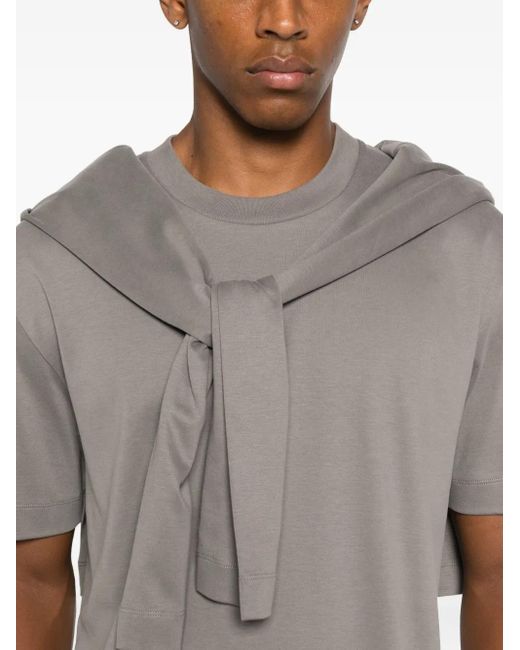 Sunspel T-Shirt Mit Rundem Ausschnitt in Gray für Herren
