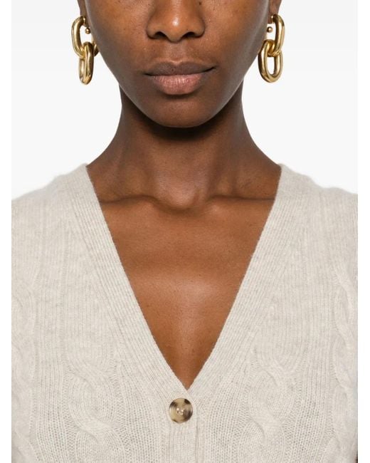 Doen Natural Cable-Knit Button Vest