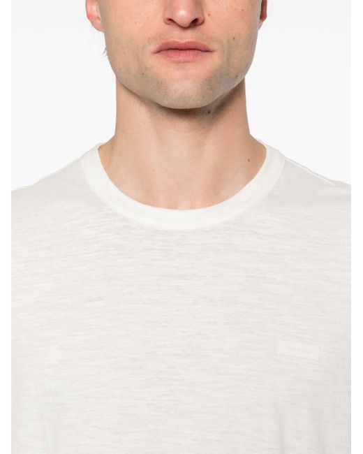 Calvin Klein White Logo-Detail T-Shirt for men