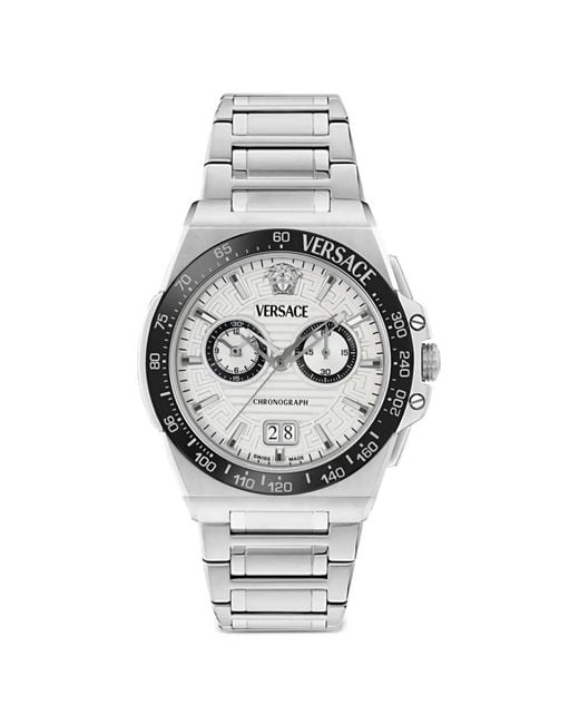 Versace Gray Greca Reaction 43Mm Watch for men
