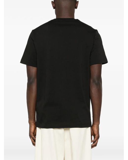 Moncler Black Ss Logo-Detail T-Shirt for men