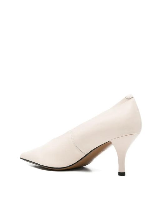 SERGIO MORETTI FIRENZE White Pointed-Toe Pumps