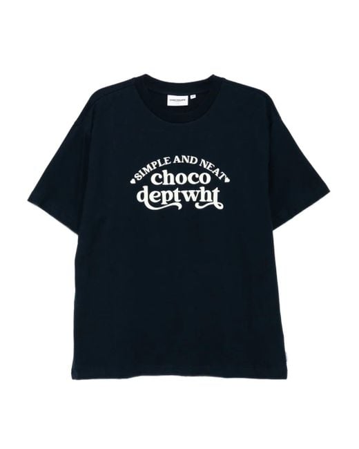 Chocoolate Blue Cotton T-Shirt