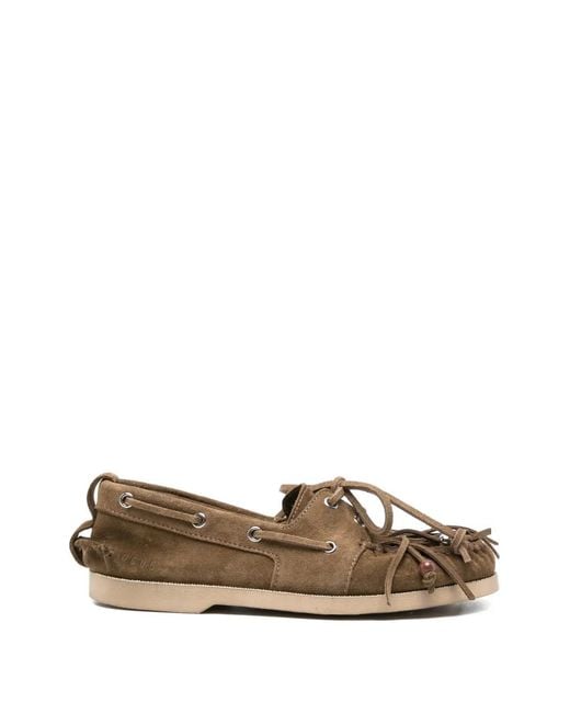 Golden Goose Deluxe Brand Brown Boat Mocassin Suede Upper With Accessories