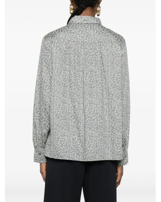 Marc O' Polo Gray Floral-Print Blouse