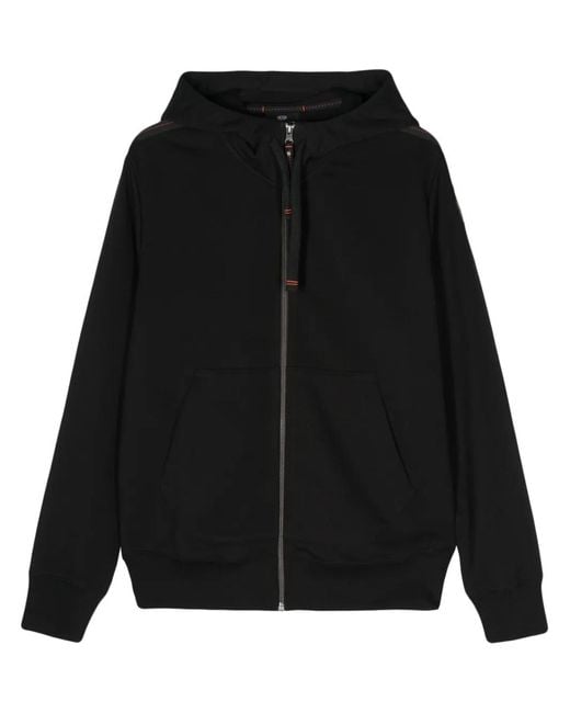 Parajumpers Black Logo-Patch Hoodie Jacket for men