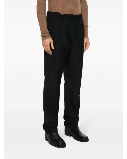 Zadig & Voltaire Black Logo-Patch Straight-Leg Trousers for men