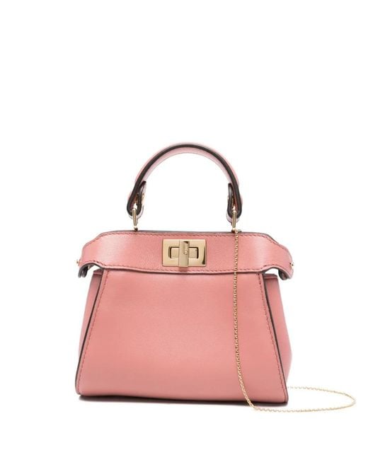 Fendi Pink Nano Peekaboo Top-Handle Mini Bag