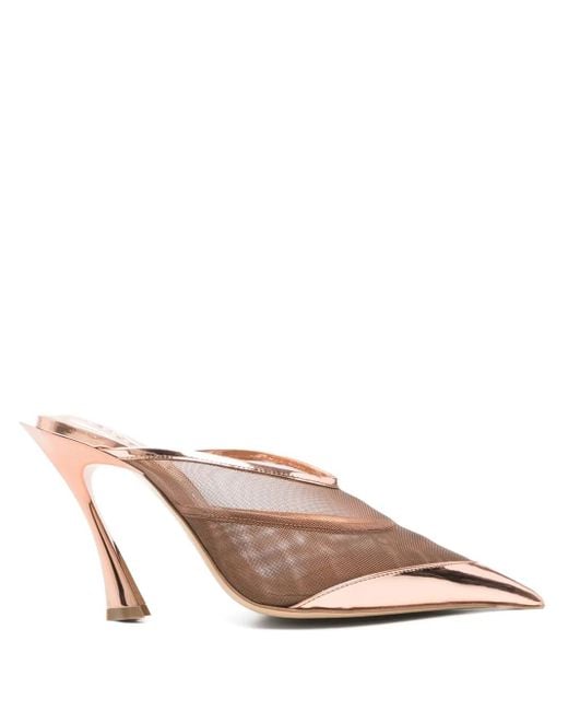 Mugler Pink 95Mm Fang Mules