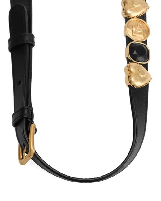 Dolce & Gabbana ハートモチーフ ショルダーストラップ Black