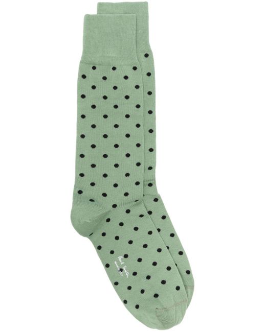 Paul Smith Green Polka Dot-print Socks for men