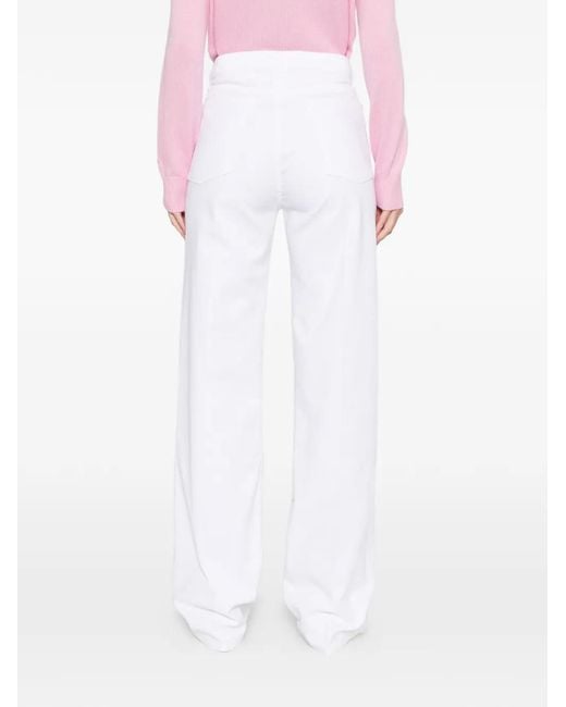 Liviana Conti White Jeans mit Knöpfen