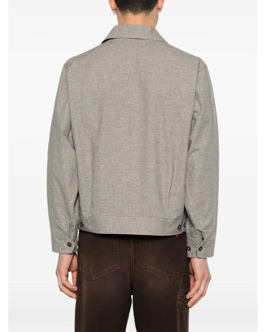 Universal Works Gray Lucas Zip-Fastening Long-Sleeve Jacket for men