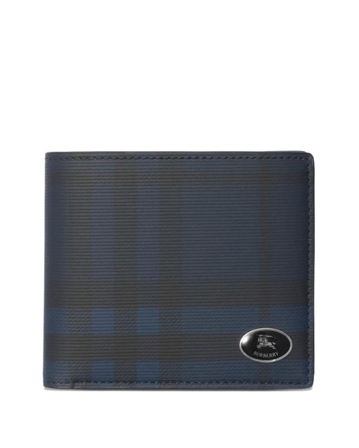 Burberry Blue Checkered Wallet for men