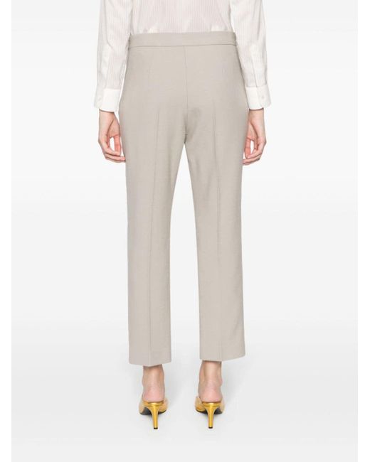 Fendi Gray Wool-blend Cropped Trousers