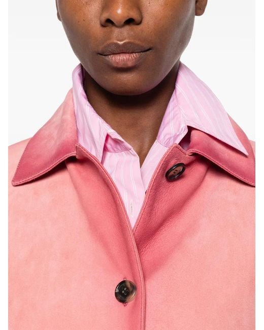 Loewe Pink Suede Turn-Up Jacket