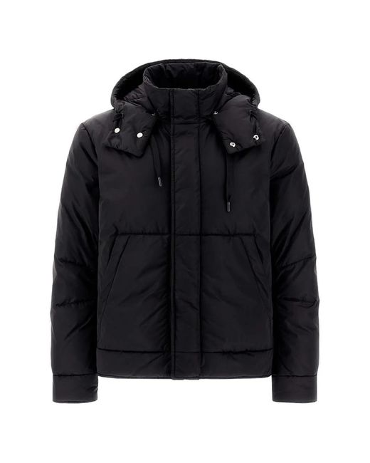 Herno Black Hooded Padded Jacket for men