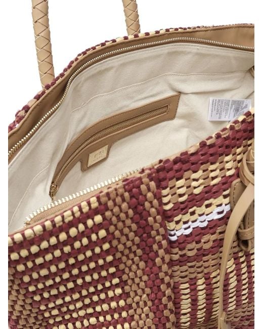 V73 Pink Gewebte Stefanie Tote Bag