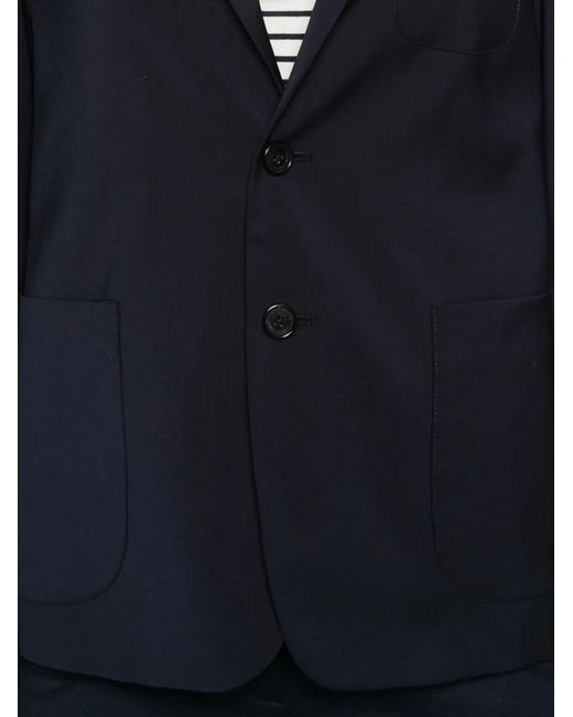 Barena Blue Pocket Buttoned Blazer
