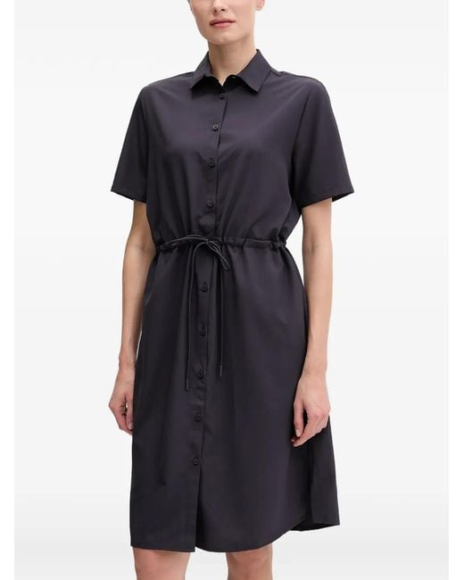 Jack Wolfskin Black Drawstring Shirt Dress