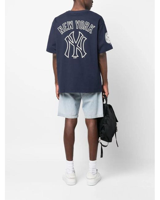 KTZ Blue Logo-Print Cotton T-Shirt for men