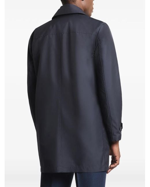 Fay Blue Morning Button Single-Breasted Coat for men