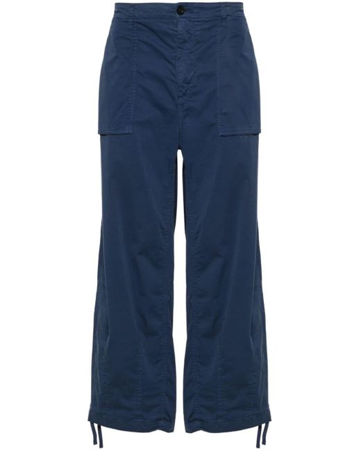 C P Company Blue Drawstring-hem Loose Trousers for men