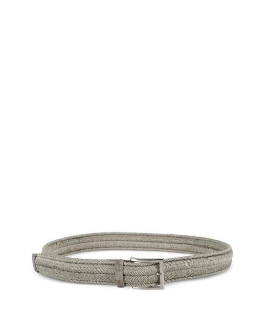 Orciani Gray Braided Rope Belt for men