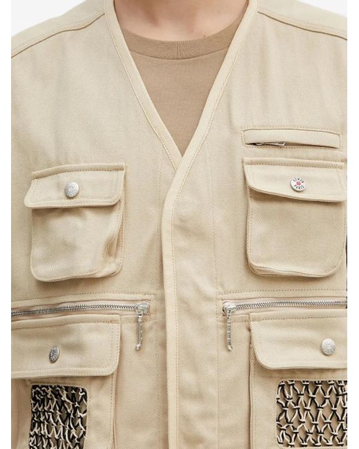KENZO Natural Zip Pocket Gilet for men