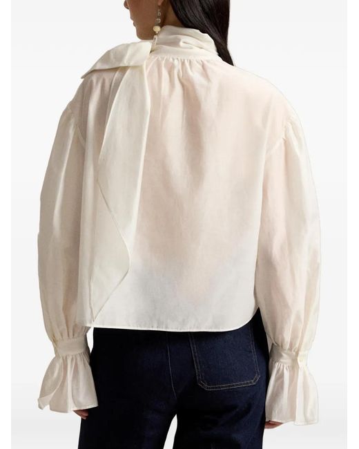 Polo Ralph Lauren White Haut Edgar À Manches Longues
