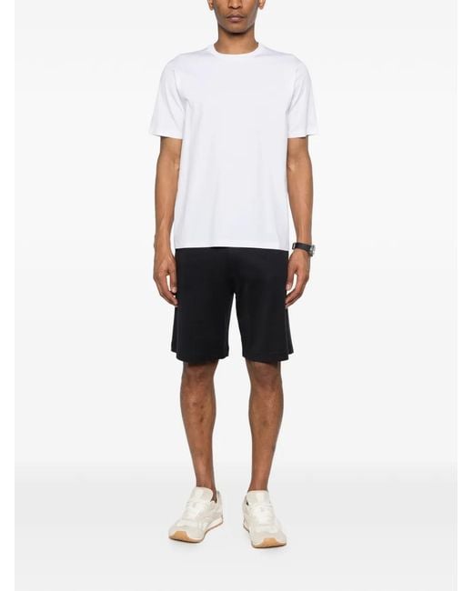 Herno Black Buttoned Shorts for men