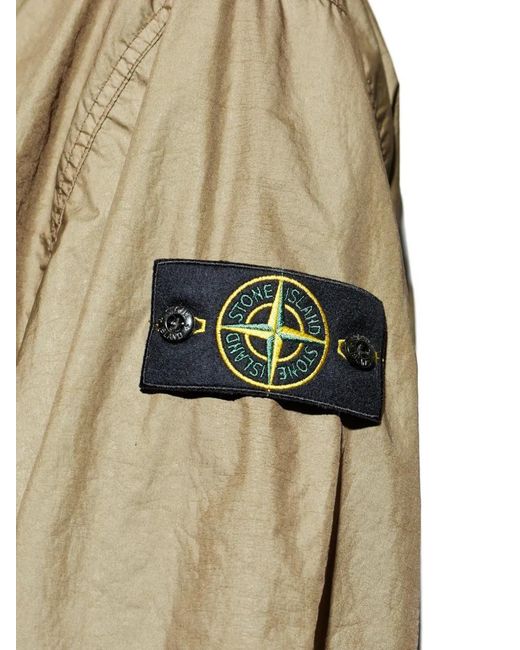 Stone Island Natural Membrana 3L Tc Hooded Coat for men