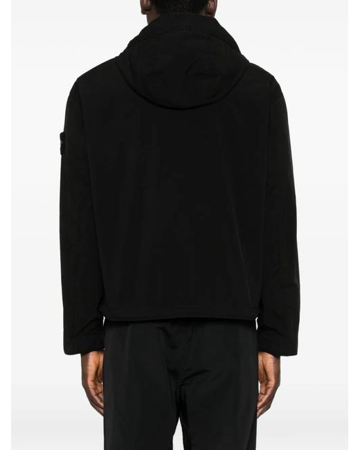 Stone Island Black Short Parka for men