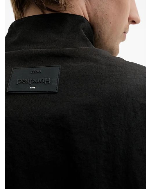 Won Hundred Black Zip-Fastening Bomber Jacket for men