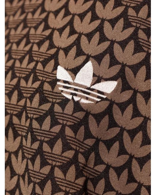 Adidas Brown Sweat Firebird À Monogramme Imprimé Et Rayures for men