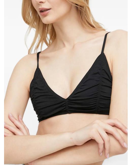By Malene Birger Black Haut De Bikini À Fronces