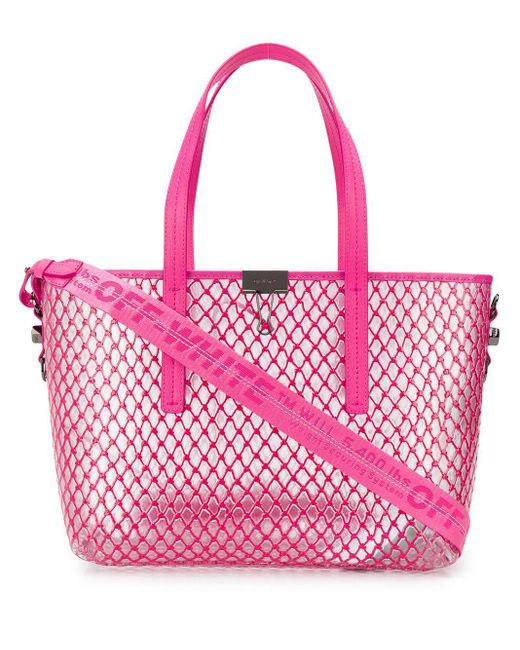 Off-White c/o Virgil Abloh Pink Netted Shopper Bag