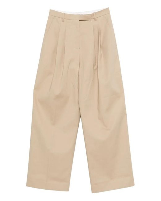 Mark Kenly Domino Tan Natural Hose mit Bundfalten