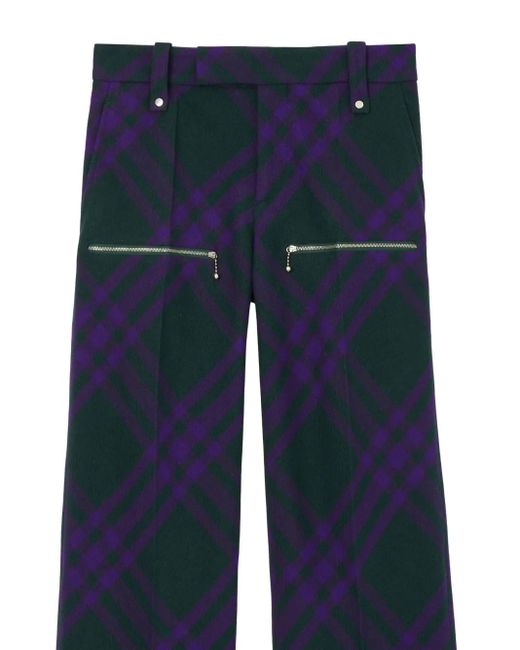 Burberry Blue Straight Trousers for men
