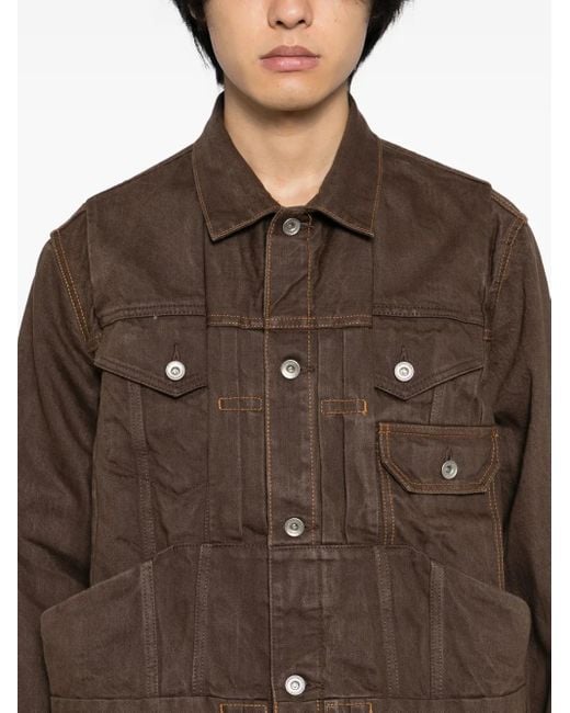 Sacai Denim Jack in het Brown voor heren
