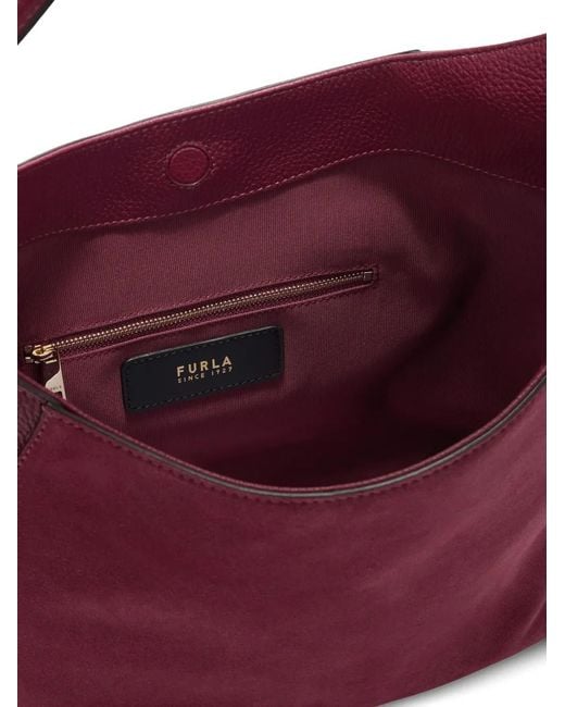 Furla Purple Medium Lara Leather Shoulder Bag