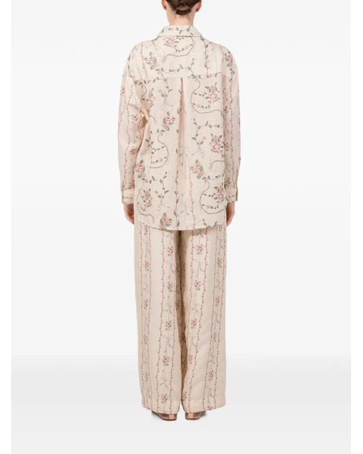 Agua Bendita White Tota Navegante Trousers