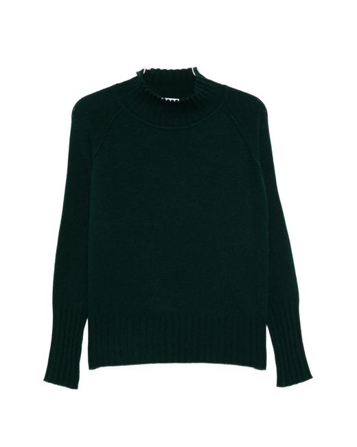 Be You Green Ribbed-Trim Raglan-Sleeve Sweater