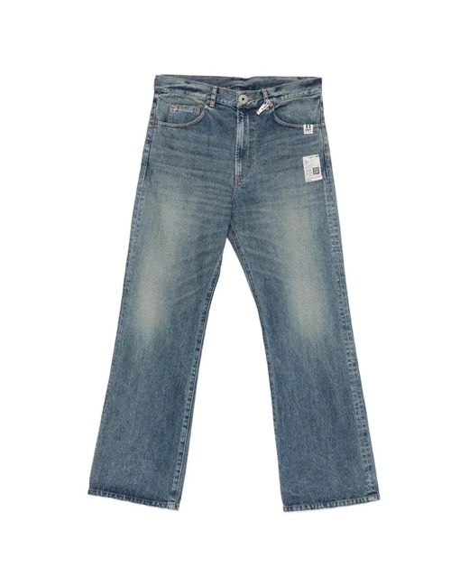 Maison Mihara Yasuhiro Blue Faded Patchwork Jeans for men